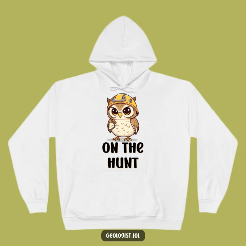 Funny Owl Miner Hoodie: Cozy & Determined Hoot Holding Hammer & Pick, Ideal Funny Gift