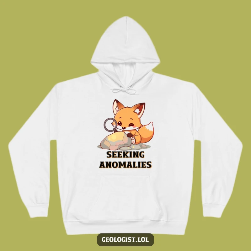Funny Fox Explorer Hoodie: Cozy & Curious Critter with Magnifying Glass, Ideal Funny Gift