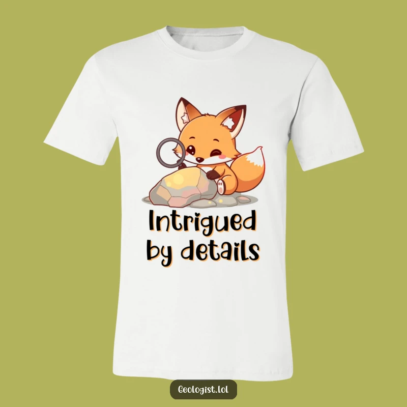 Funny Fox Explorer T-Shirt: Curious Critter with Magnifying Glass, Great Funny Gift